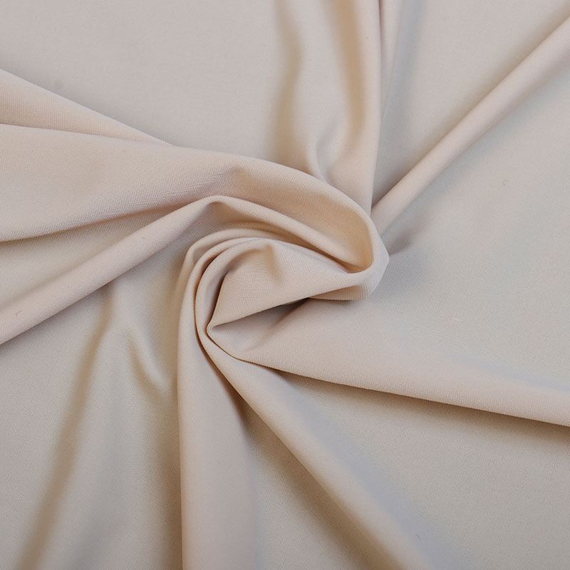 Beige recycled polyester knit fabric